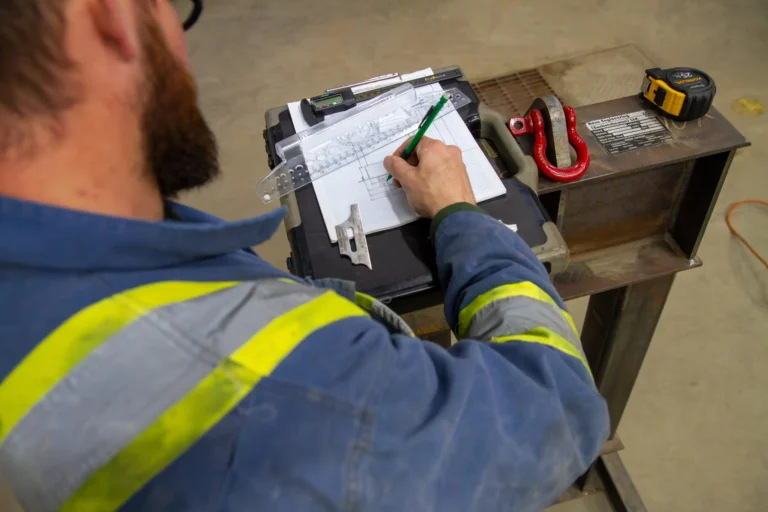 engineer analyzing report