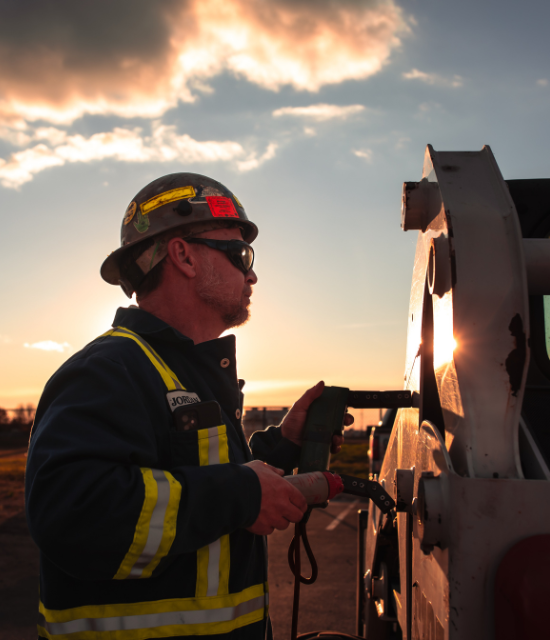 Inspector doing asset integrity tests